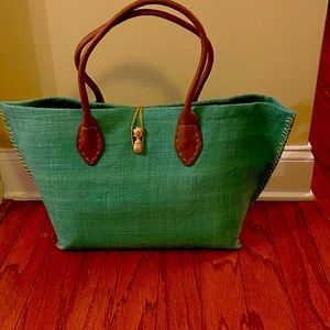 EUC Lilly Pulitzer green tote bag